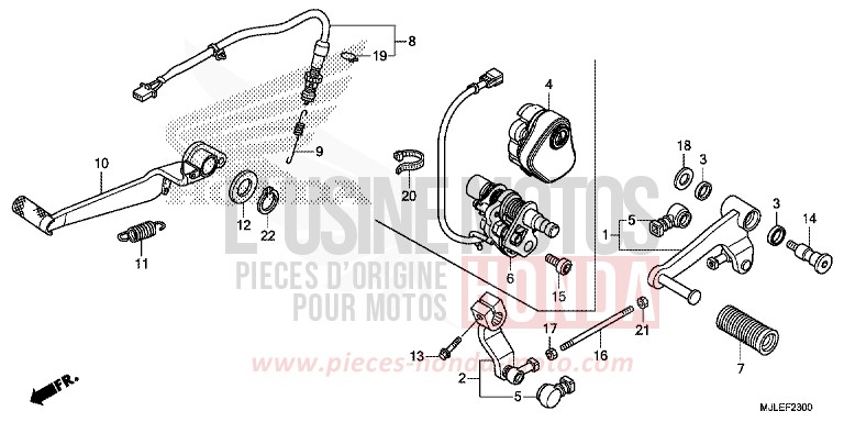 PEDALE de NC700S DCT GRAPHITE BLACK (NHB01) 2014